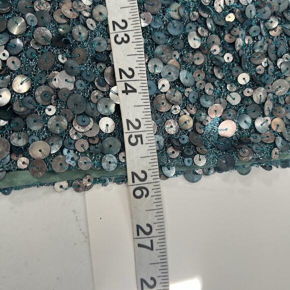 Carlisle Sequin Top Women’s Size 8 Teal Green Silver Evening Wear Fairy - Picture 11 of 11